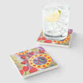 Moederdag Marble Stone Onderzetter (Zijkant)