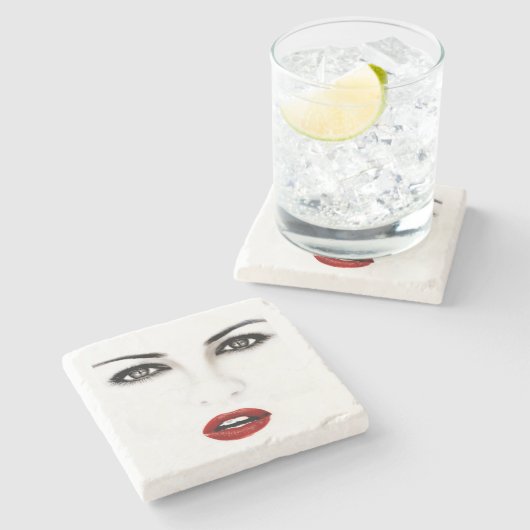 Moederdag Marble Stone Onderzetter (Zijkant)