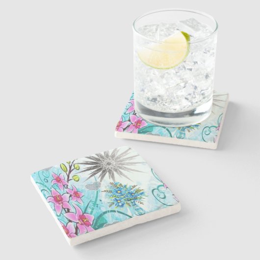 Moederdag Marble Stone Onderzetter (Zijkant)