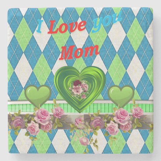 Moederdag Marble Stone Onderzetter (Voorkant)