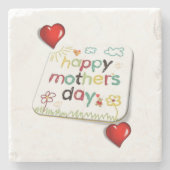 Moederdag Marble Stone Onderzetter (Voorkant)