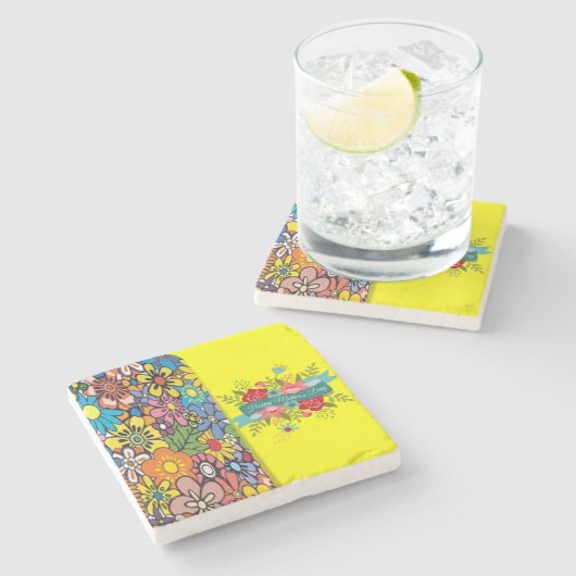 Moederdag Marble Stone Onderzetter (Zijkant)