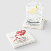 Moederdag Marble Stone Onderzetter (Zijkant)