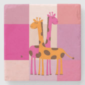 Moederdag marble Stone Onderzetter Giraffe (Voorkant)