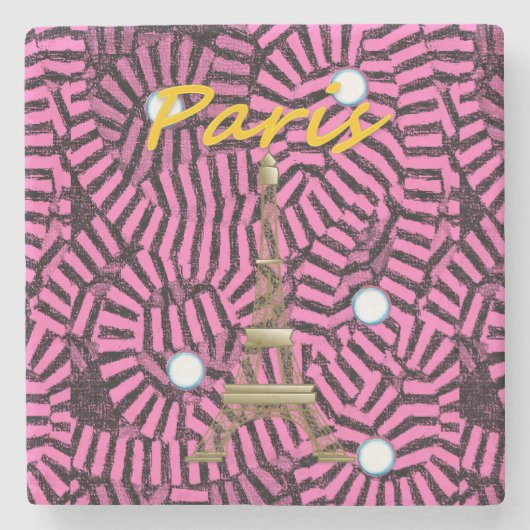 Moederdag Marble Stone Onderzetter Paris, Frankrij (Voorkant)