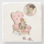 Moederdag marble Stone Onderzetter Victoriaans (Voorkant)