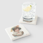 Moederdag marble Stone Onderzetter Victoriaans (Zijkant)