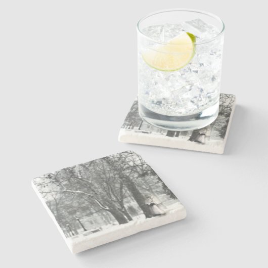 Moederdag marble Stone Onderzetter Victoriaans (Zijkant)