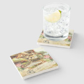 Moederdag marble Stone Onderzetter Victoriaans (Zijkant)