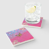 Moederdag marmer Stone Onderzetter Butterfly (Zijkant)