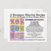Moederdag Martini Recept Kaart Briefkaart (Voorkant / Achterkant)