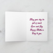  Moederdag meisje met cadeaus Wenskaart Kaart (Binnen)