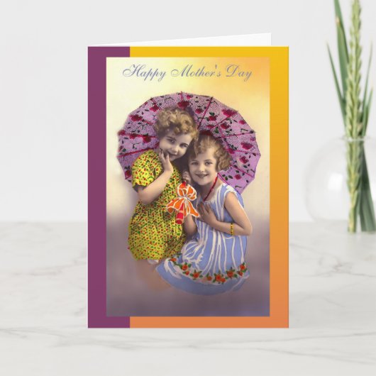 Moederdag meisjes Kaart (Voorkant)