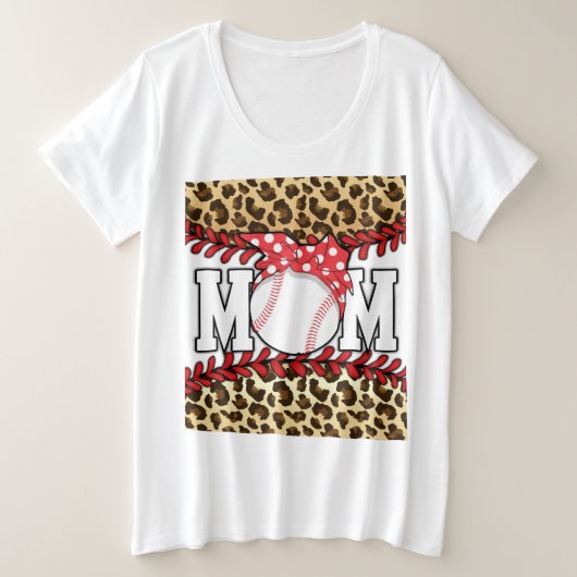Moederdag Messy Hair Baseball Grote Maat T-shirt (Design voorkant)