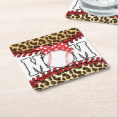 Moederdag Messy Hair Baseball Kartonnen Onderzetters (Schuin)