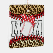 Moederdag Messy Hair Baseball Keramisch Ornament (Rechts)