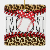 Moederdag Messy Hair Baseball Keramisch Ornament (Achterkant)