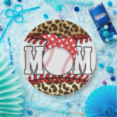 Moederdag Messy Hair Baseball Papieren Bordje (Feest)