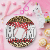 Moederdag Messy Hair Baseball Papieren Bordje (Feest)