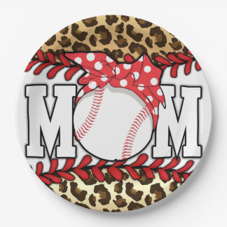 Moederdag Messy Hair Baseball Papieren Bordje