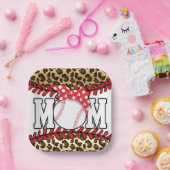 Moederdag Messy Hair Baseball Papieren Bordje (Feest)