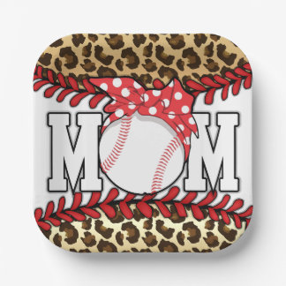 Moederdag Messy Hair Baseball Papieren Bordje