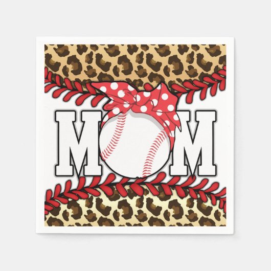 Moederdag Messy Hair Baseball Servet (Voorkant)