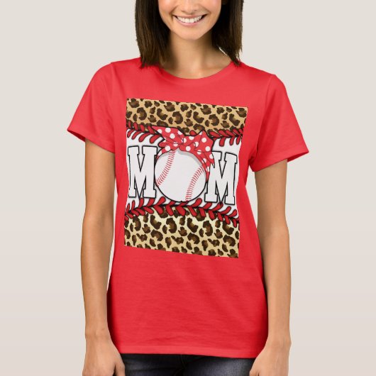 Moederdag Messy Hair Baseball T-shirt (Voorkant)