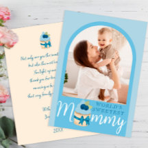 Moederdag met blauwe bosbessen Fotokaart