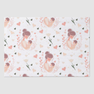 Moederdag met Bloemen en Hart Tissuepapier