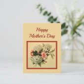 Moederdag met  bloemenboeket feestdagenkaart (Staand voorkant)