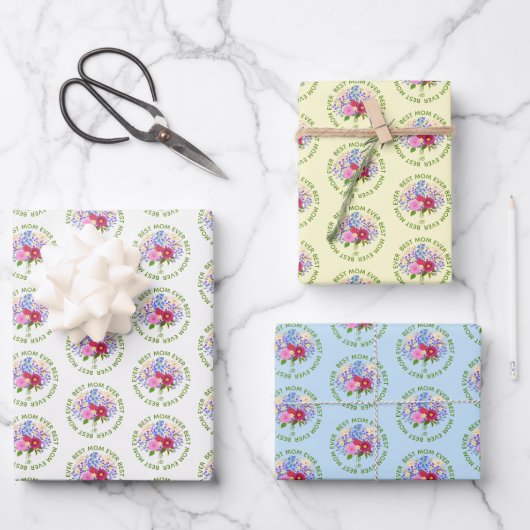 Moederdag Met Blumenstrauss Inpakpapier Vel (Voorkant)