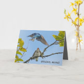 Moederdag met boomzwaluwen (Spaans) Kaart (Gele Bloem)