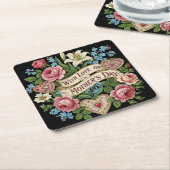 Moederdag met liefde kartonnen onderzetters (Schuin)