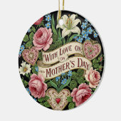 Moederdag met liefde keramisch ornament (Links)