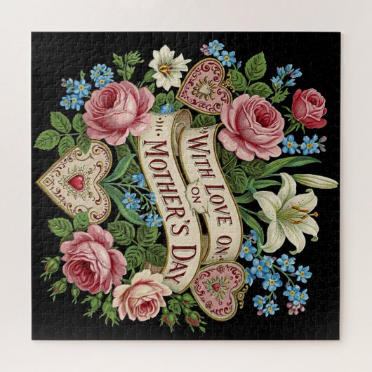 Moederdag met liefde legpuzzel (Horizontaal)