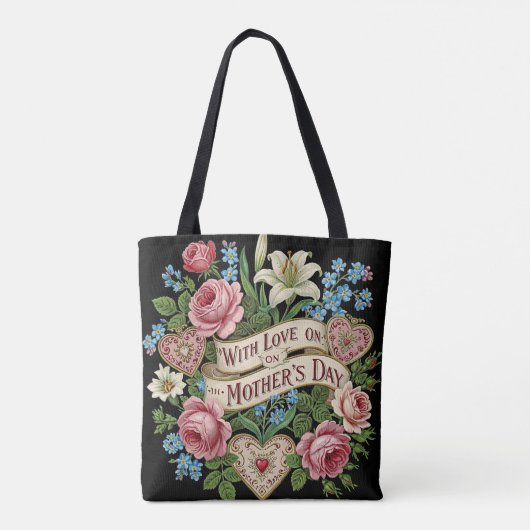 Moederdag met liefde tote bag (Achterkant)