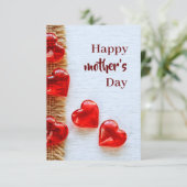 Moederdag met liefdescandy Wenskaart Kaart (Staand voorkant)