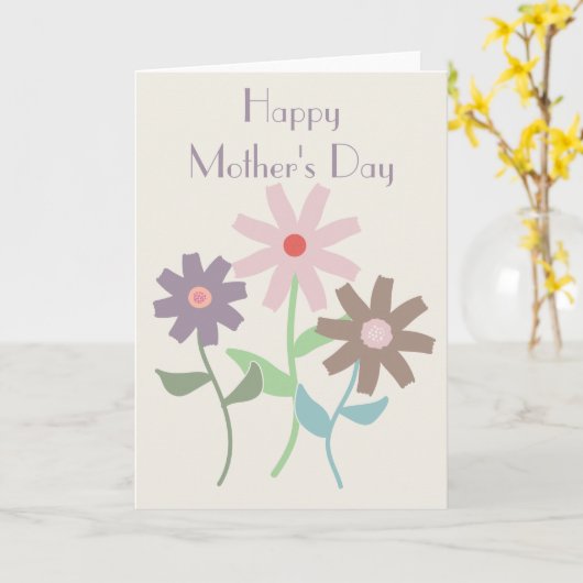 Moederdag met madeliefjes kaart (Gele Bloem)