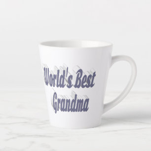 Moederdag met oma gray typografie latte mok
