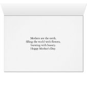 Moederdag met Paarse Zinnia Flower Macro Photo (Binenzijde Horizontaal (Onderkant))