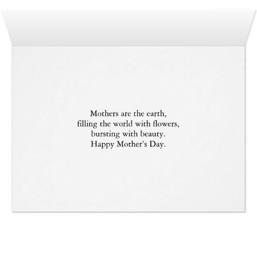 Moederdag met Paarse Zinnia Flower Macro Photo (Binenzijde Horizontaal (Onderkant))