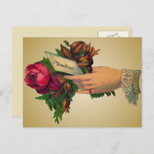  Moederdag met rode bloemen Briefkaart (Voorkant / Achterkant)