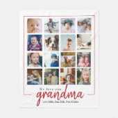 moederdag met rood script fleece deken (Voorkant)