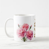 Moederdag met Roze Anjer Bloem voor Mama Koffiemok (Links)