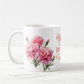 Moederdag met Roze Anjer Bloem voor Mama Koffiemok (Links)