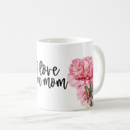 Moederdag met Roze Anjer Bloem voor Mama Koffiemok