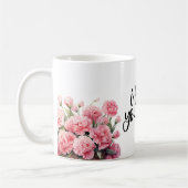 Moederdag met Roze Anjer Bloem voor Mama Koffiemok (Links)