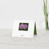 Moederdag met roze bloemen kaart (Achterkant)