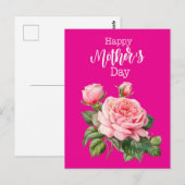 Moederdag met roze roze Kaart (Voorkant / Achterkant)